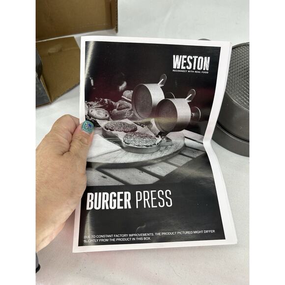 Weston Burger Express with Compacting/Ejector Button Model 07-0310-W New - Picture 3 of 5
